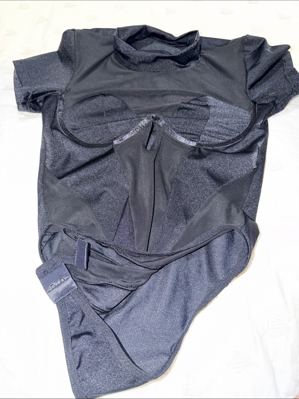 Black Sheer Panel Bodysuit - Women's Fashion New without tags (NWOT) - Picture 4 of 5